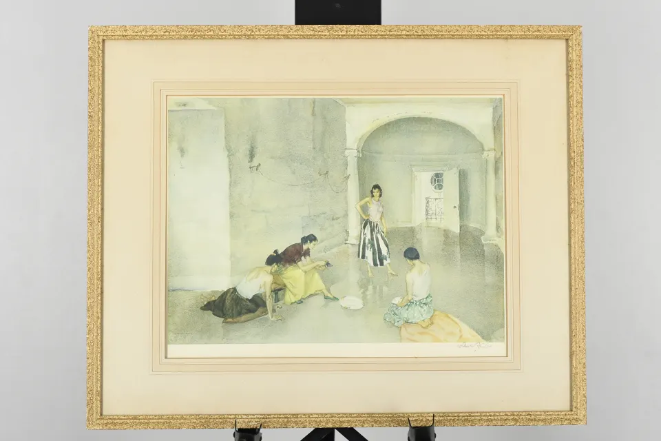 Sir William Russell Flint Signed Limited Edition, Titled "Los Cientos"