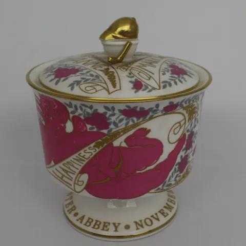 Coalport Commemorative Princess Anne Marriage Vase & Cover