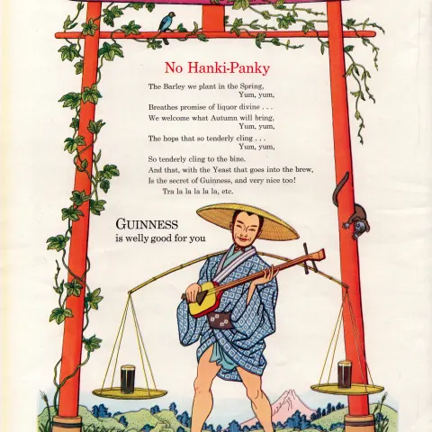 Original 62-Year-Old 1962 Guinness Print No-Hanki-Panky– GE 3643  #-26.