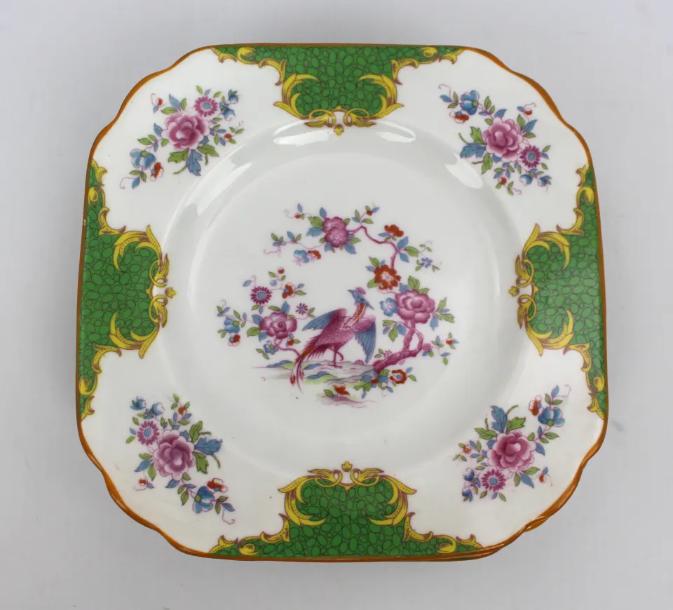 Set of 6 Ye Old English Grosvenor China Square Side Plates