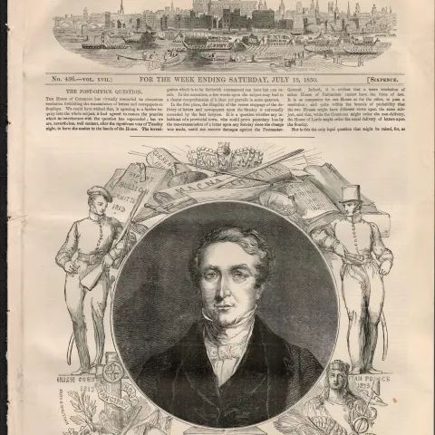 Antique wood Engraved Edition The Late Sir Robert Peel Antique 1850