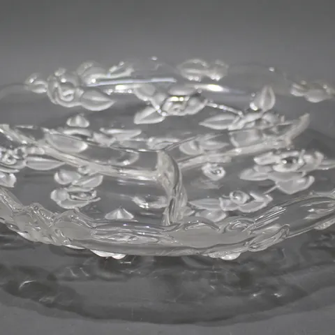 Large Crystal Vintage Italian Hors d'oeuvres Plate