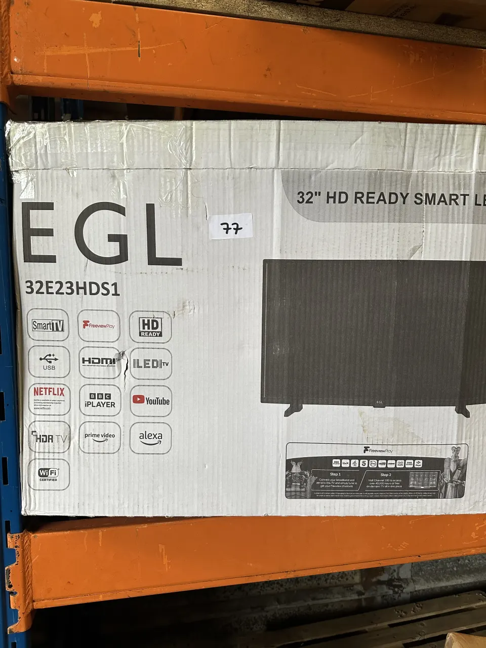 EGL HD READY SMART LED TV 32". RRP £200 - GRADE U