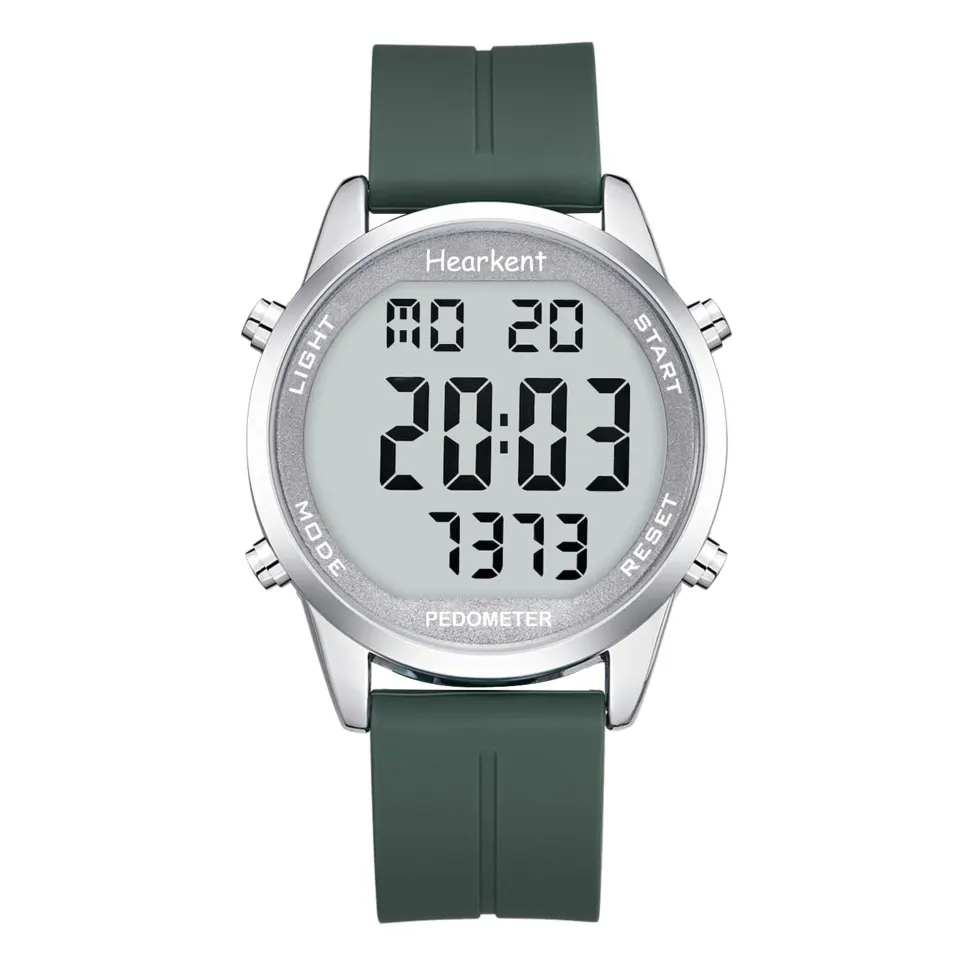 Pedometer Watch Green Strap RRP £36.99 L10a sku-3656