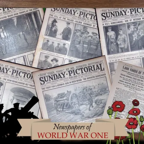 Collection 5 WW1 Authentic Antique Newspapers War Reports & Pictures-12