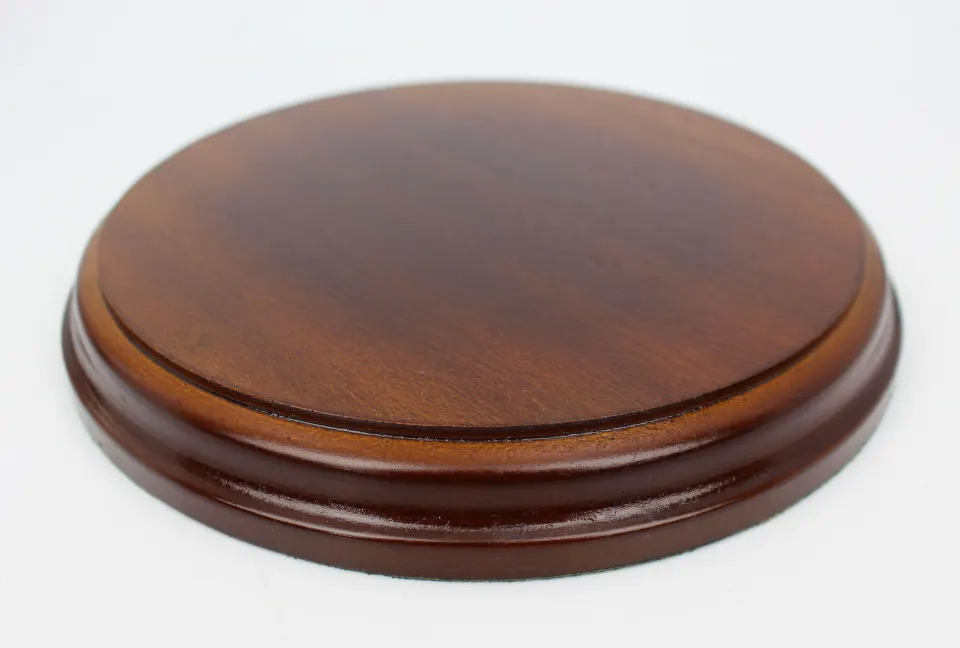 Vintage Solid Mahogany Circular Display Stand