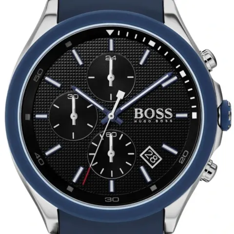 Hugo Boss 1513717 Men's Velocity Blue Rubber Strap Quartz Chronograph Watch