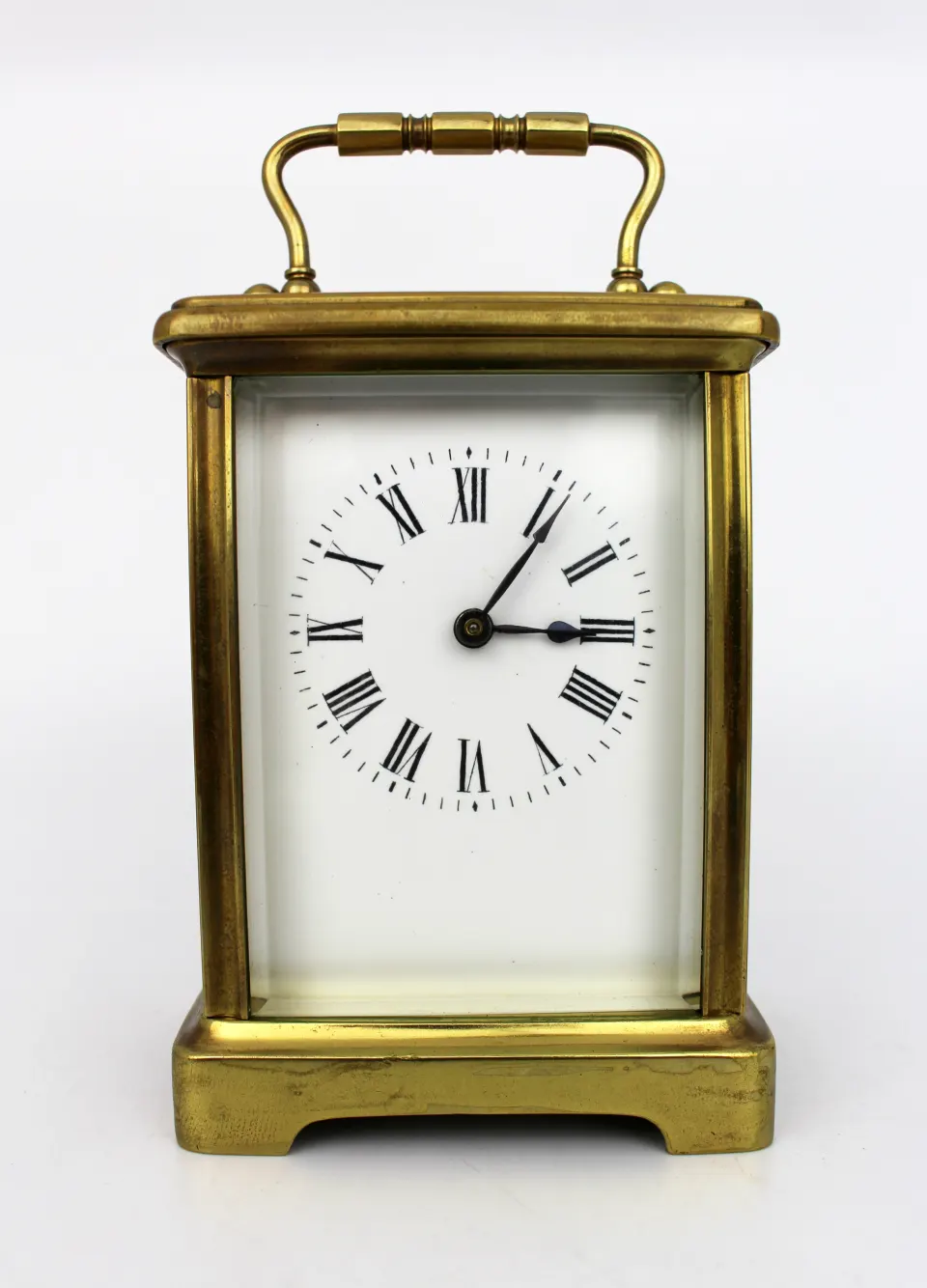 Fine Brass Carriage Clock c.1910 with Travelling Case