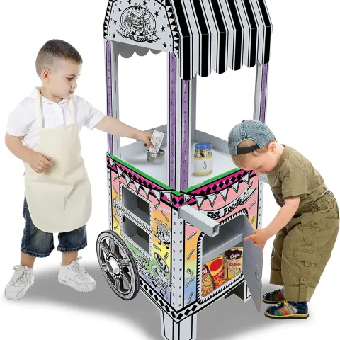 Kids 3D Cardboard Playhouse for Craft Colouring and Play
