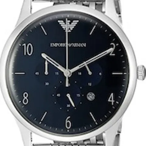 Emporio Armani AR1942 Men's Silver Bracelet Chronograph Watch