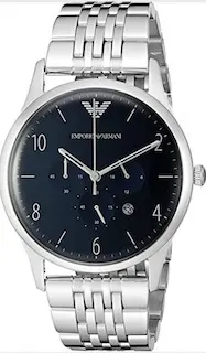 Emporio Armani AR1942 Men's Silver Bracelet Chronograph Watch