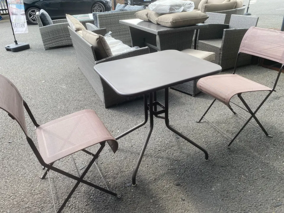 Fermob table and 2 chait set
