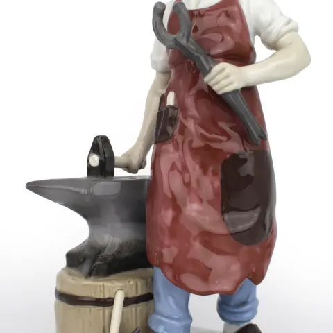 Vintage German Grafenthal Carl Scheidig Porcelain Blacksmith Figurine