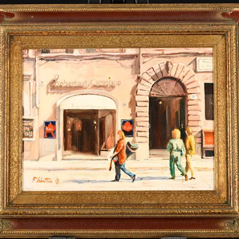 Original Oil on Canvas "Roberta Di Camerino" by F. Labatino