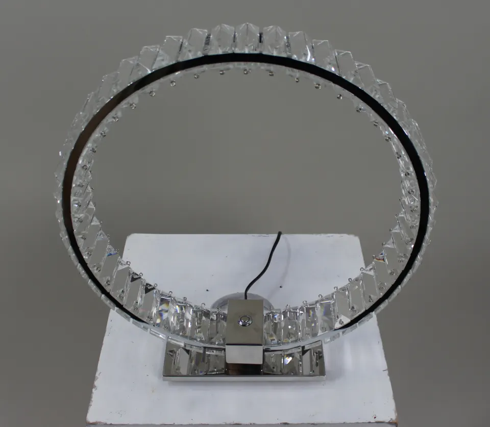 Fine Contemporary Crystal Halo Table Lamp