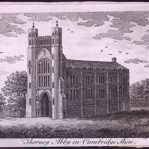 Thorney Abbey Cambridgeshire Rare Georgian Copper Antique 1776 Engraving-12