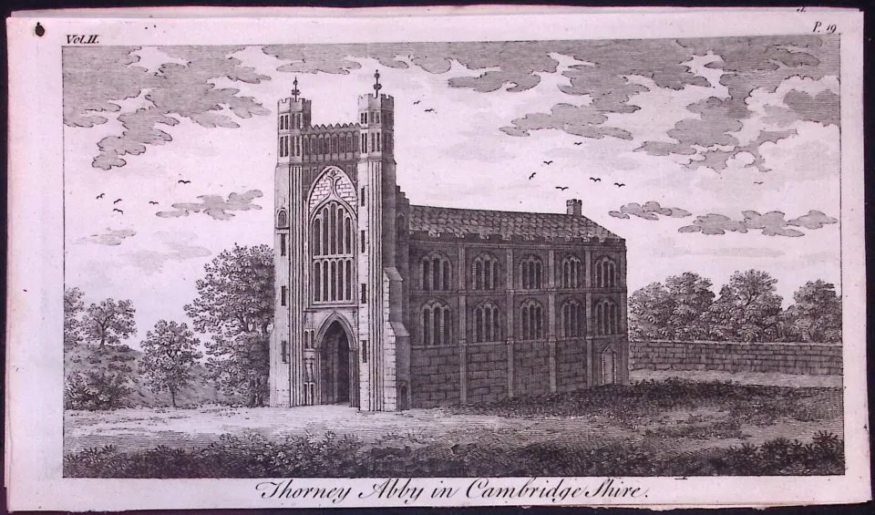 Thorney Abbey Cambridgeshire Rare Georgian Copper Antique 1776 Engraving-12