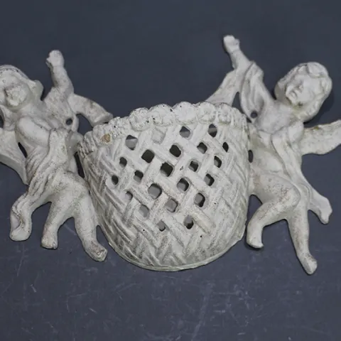 Cast Metal Cherub Wall Bracket