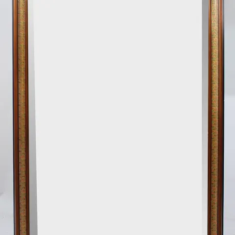 Large Mahogany Bevelled Glass Mirror 71 x 124 cm