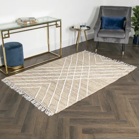 Cross Textured Jute Rug RRP - £170