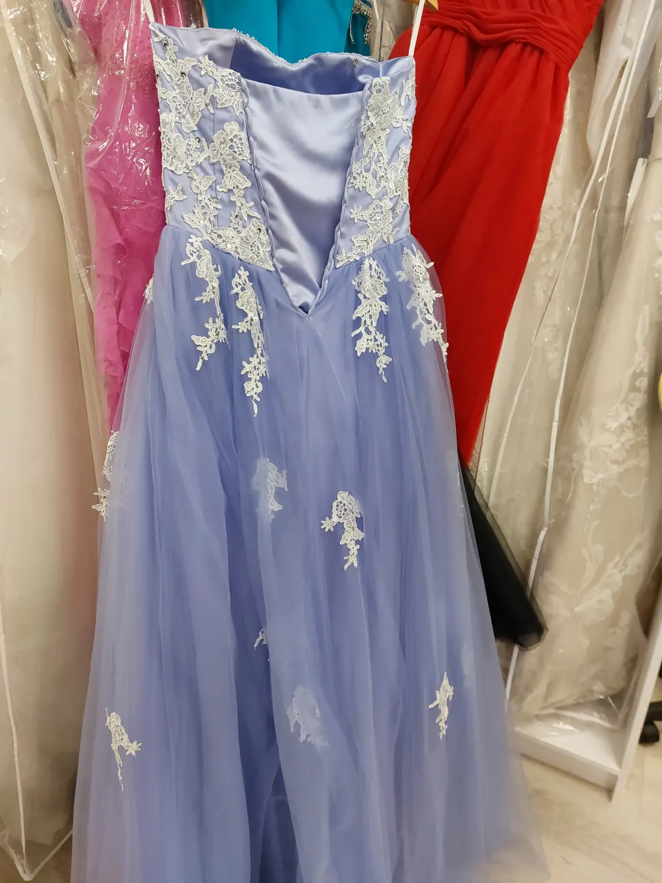 Lilac prom dress approx size 14