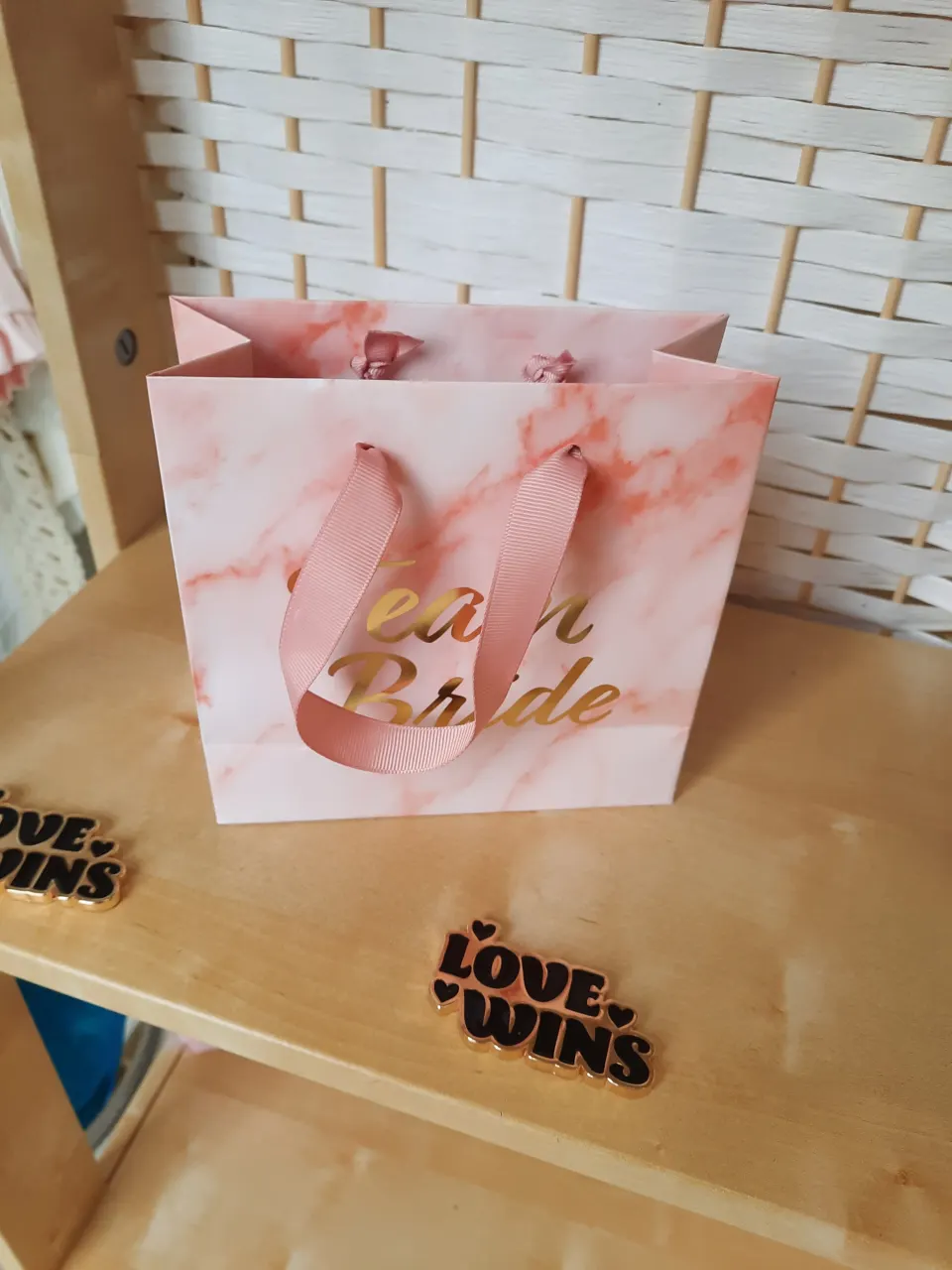 Team Bride Party Bags and Love Wins Magnets. X 24 of Each