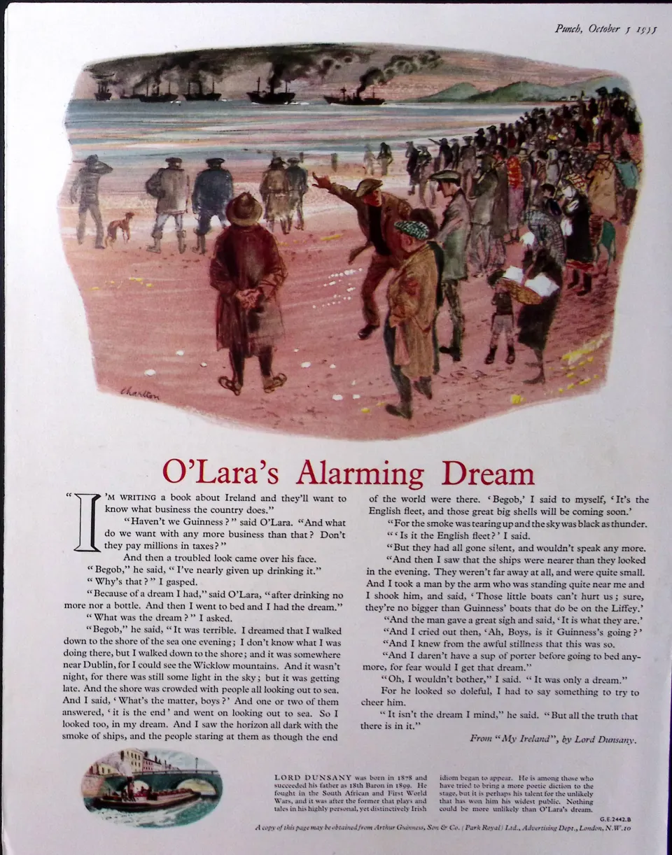 Guinness 70 Years-Old Advert 1955 O’Lara’s Alarming Dream G.E.2442.B