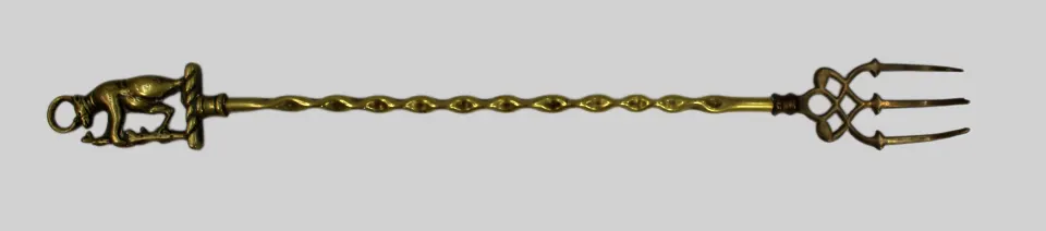 Black Forest Brass Toasting Fork with Bear Handle