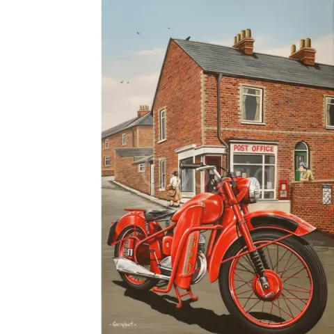 BSA Bantam D1 GPO Deliveries Extra Large Metal Wall Art