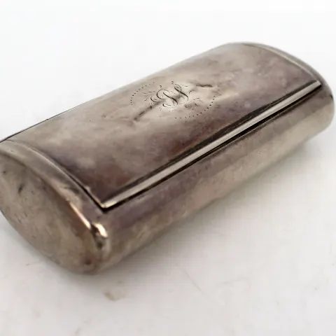 Georgian Sterling Silver & Gilt Snuff Box London 1802