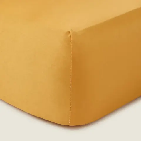 200TC PDYE Deep Fit Fitted Sheet Ochre Single
