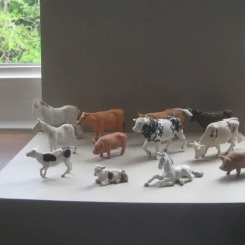 A Group of 12 Vintage Britain's Ltd Plastic Farm Animals
