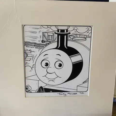 Thomas The Tank Engine & Friends Original Artwork, Signed By Timothy Marwood Engine