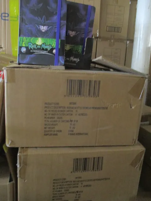 20 Pcs Rick and Morthy Premium Quality Hardback Notebook In Retail Display Unit - RRP £7.99/unit