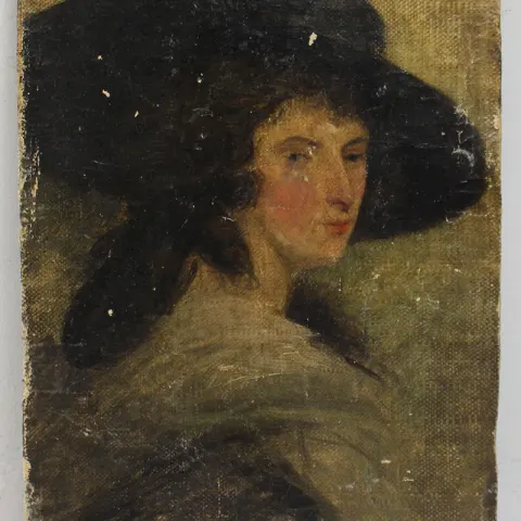 Small Lady Oil on Board English Early 18th c.