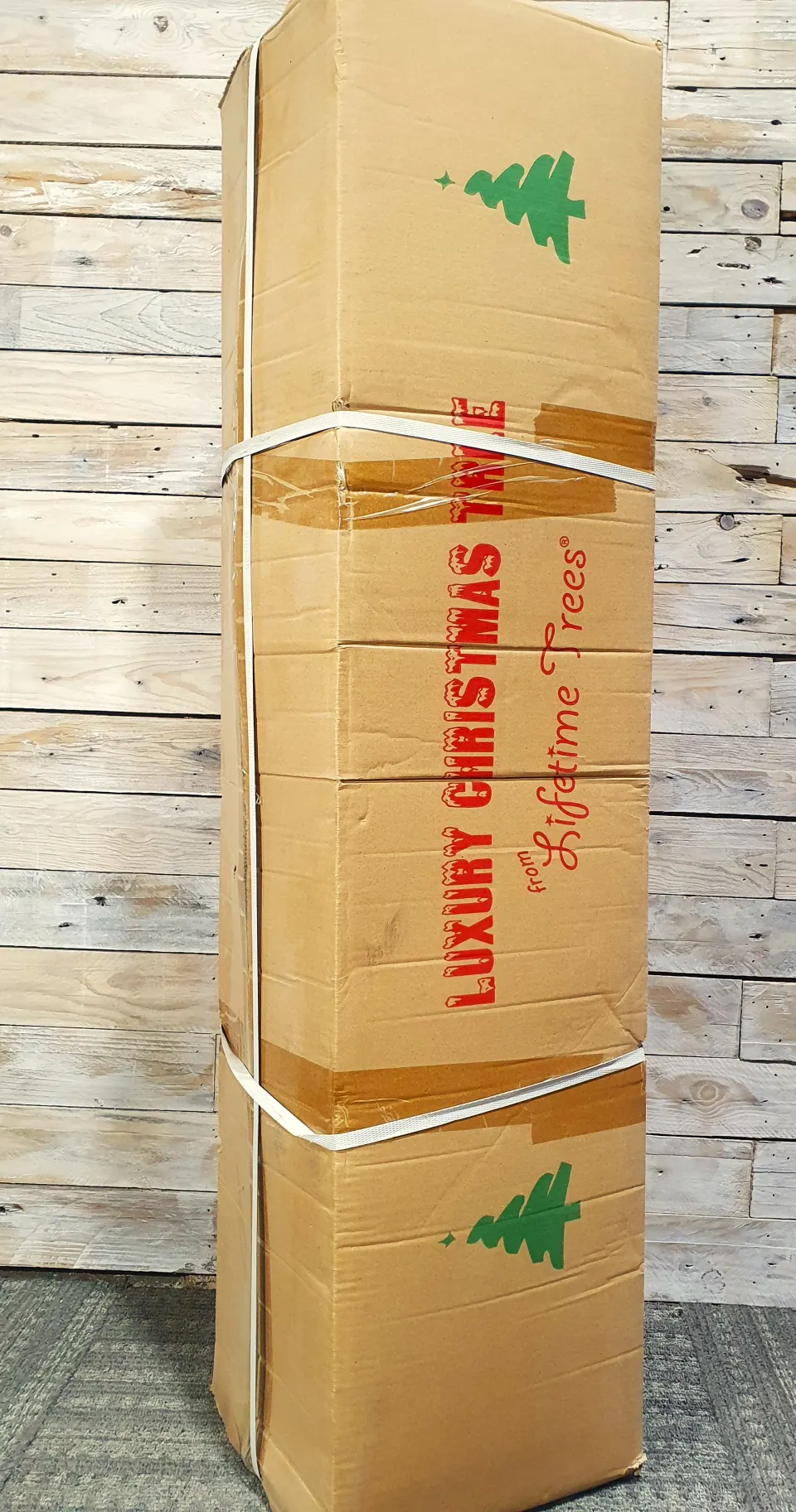 8ft Green with White Christmas Tree, by Lifetime Trees Rrp £159.99
