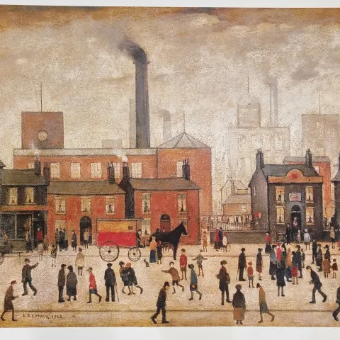 L.S. Lowry Limited Edition "Coming Home from the Mill, 1928"