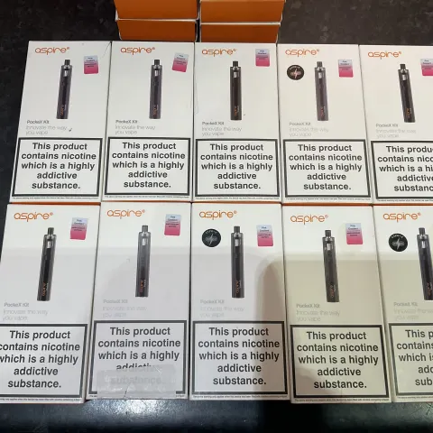 JOBLOT 9 x ASPIRE POCEX KIT VAPE PENS PINK GRADIENT RRP £180