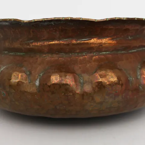 Antique Art Nouveau Copper Bowl