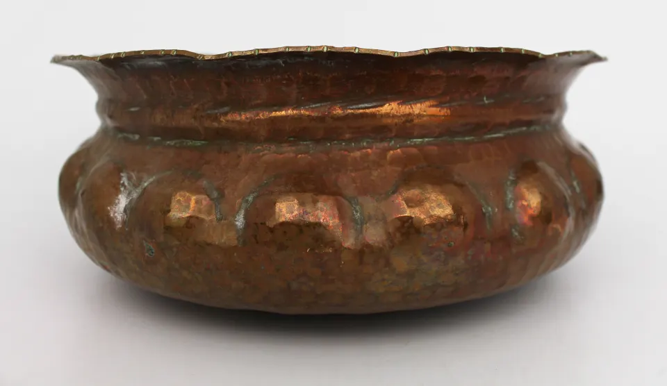 Antique Art Nouveau Copper Bowl