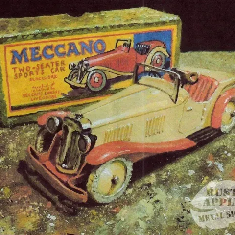 Meccano Nostalgic Christmas Present Toy Car Metal wall Art