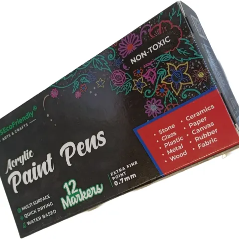 10 x Acrylic Paint Pens Set of 12 Colours L2b