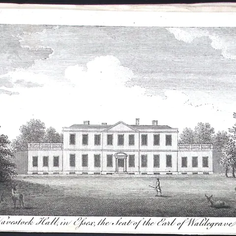 Essex Navestock Hall Rare Georgian Copper Antique 1776 Engraving-139.