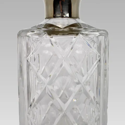 Cut Glass Silver Mounted Decanter
