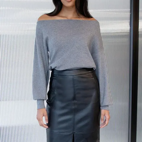 Brand New Threadbare 'Tree' Mid Length PU Faux Leather Skirt Size UK 8