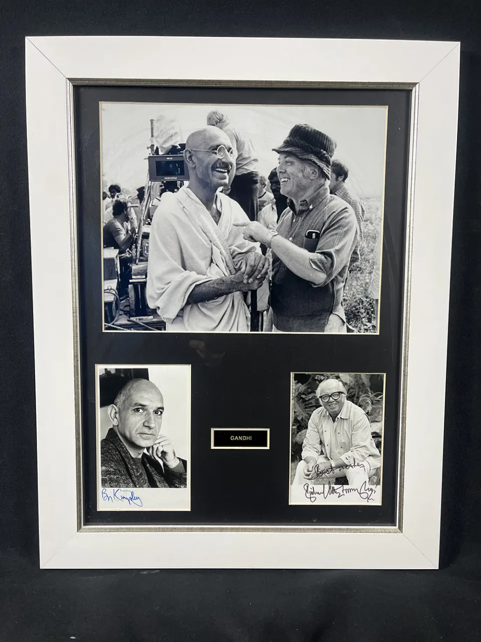 Ghandi Film Ben Kingsley Richard Attenborough Signed Framed Display