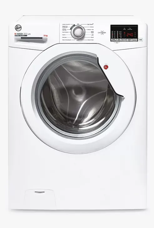 Hoover H-Wash 300 LITE H3W 492DE/1-80 Freestanding Washing Machine, 9kg Load, 1400rpm, White  - Grad