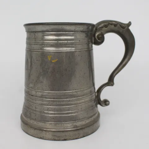 Pewter Tankard with Glass Bottom