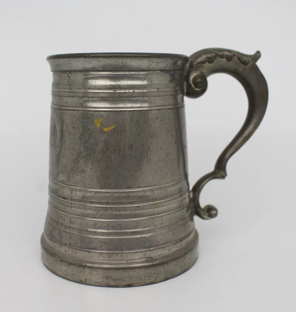 Pewter Tankard with Glass Bottom