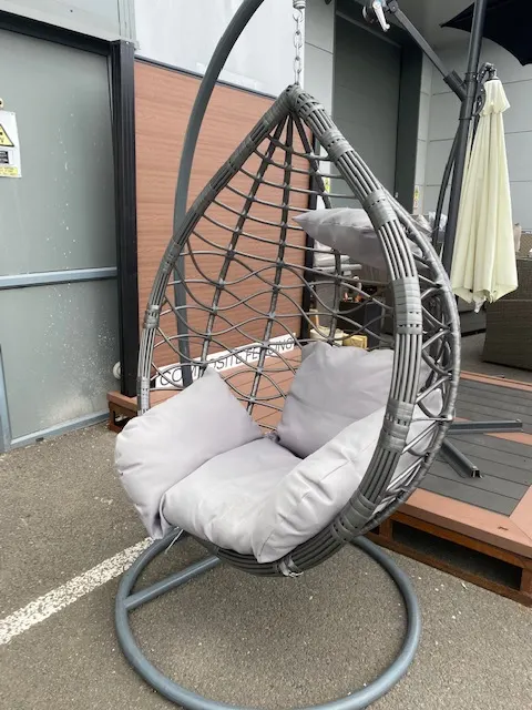 lot 2. egg chair plus stand